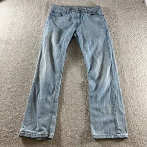 Signature Levi Strauss Slim Straight‎ Jeans Mens 30x30 Light Wash Gold Label